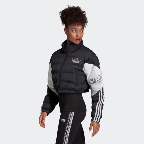 cropped puffer jacket adidas